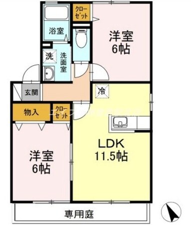 ロイヤルガーデンミルフィー　E棟の物件間取画像